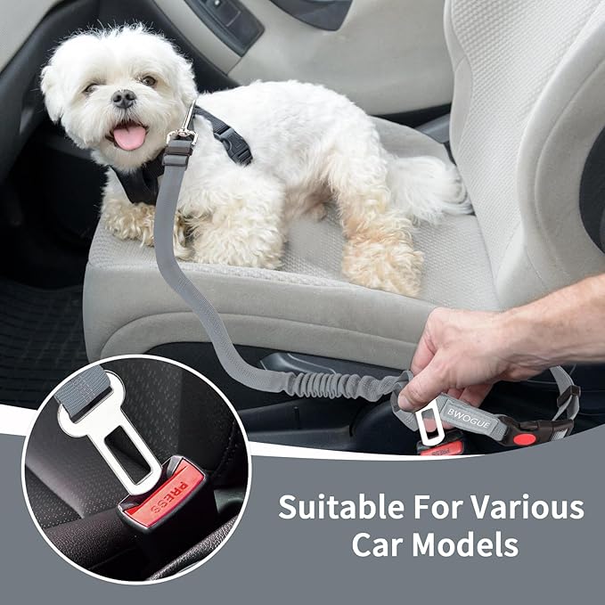 BWOGUE Pet Dog Cat Seat Belt Reflective Car Dog Headrest Restraint Leash - Image 5
