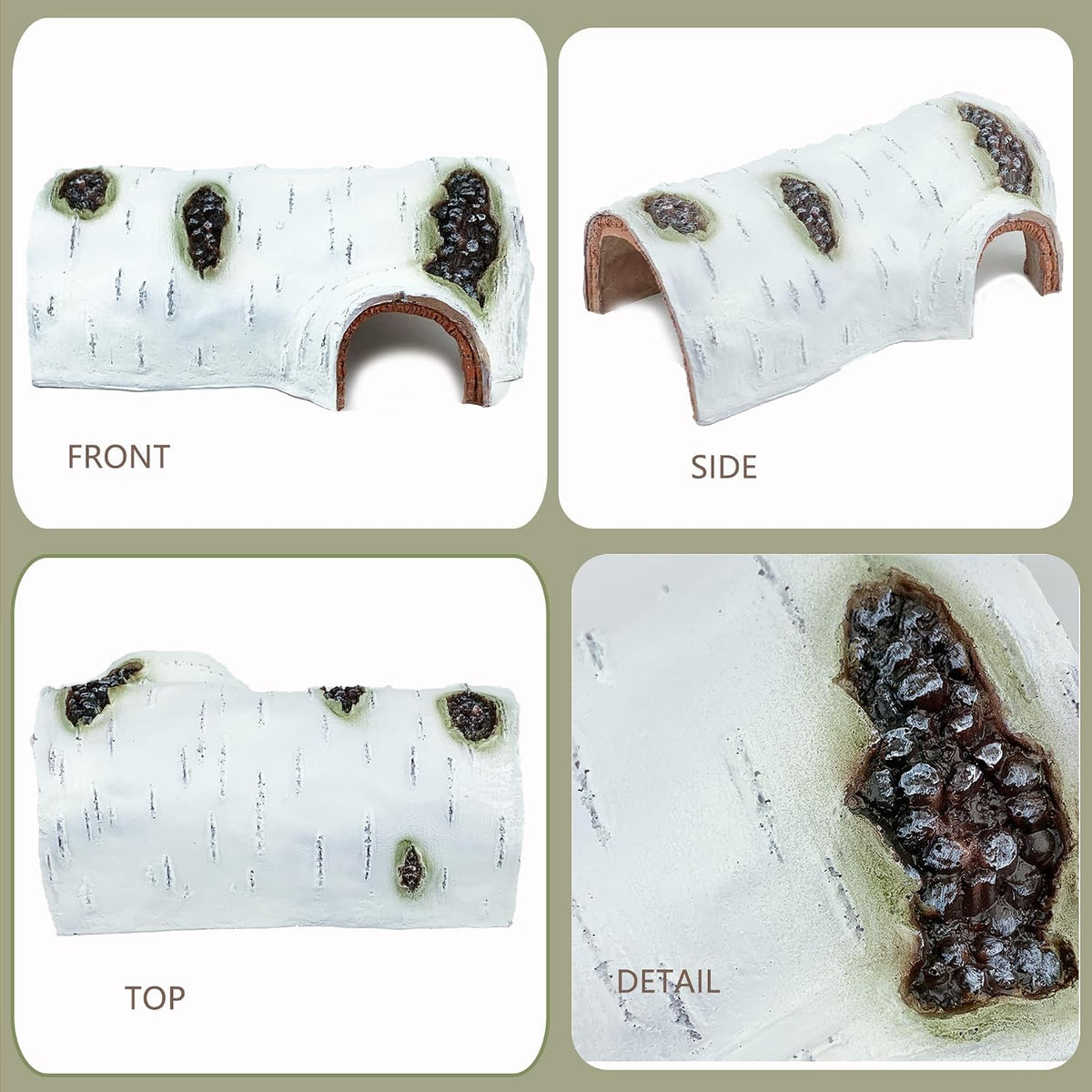 Reptile Hide, Great for Geckos, Snakes, Bearded Dragons & Lizards, It Doubles as Aquarium Rock Cave Corner Cave for Climbing Hiding