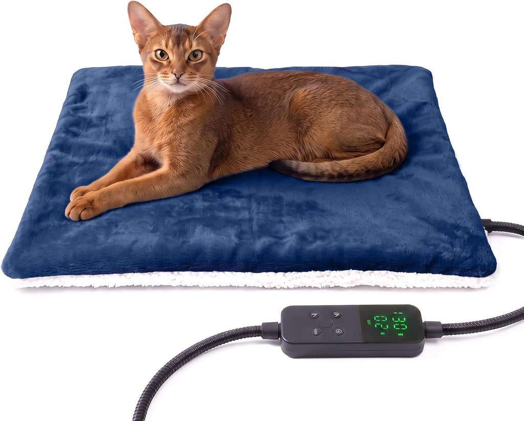 Rest-Eazzzy Pet Heating Pad for Cats,Waterproof,Anti-Bite Timer Warming Mat