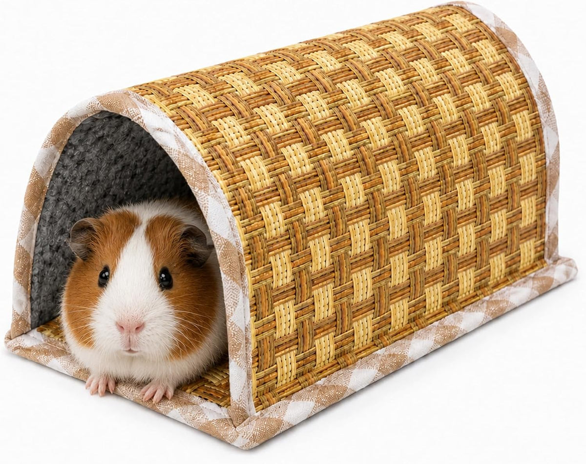 Large Woven Guinea Pig Hideout, Cooling Small Animal Bed for Small Pets