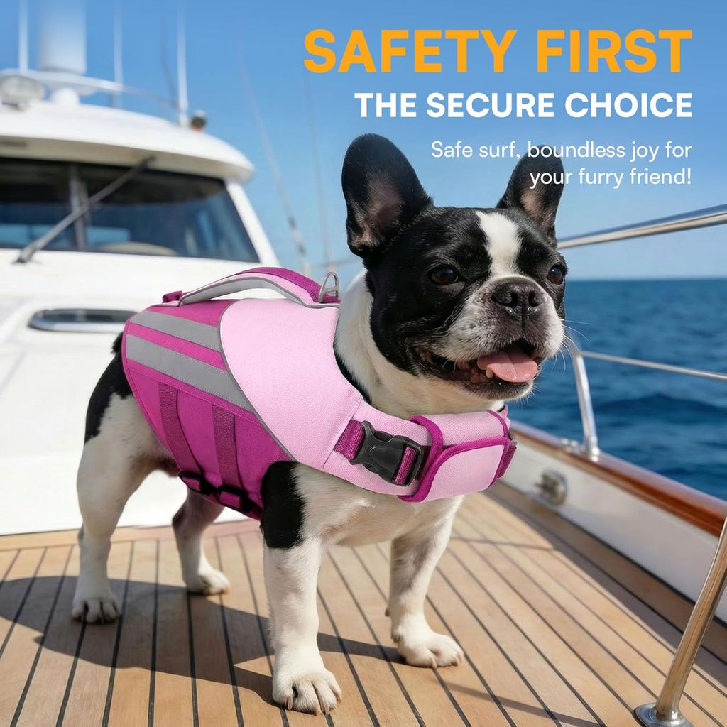 Queenmore Small Dog Life Jacket, Lightweight High Buoyancy Dog Life Vest