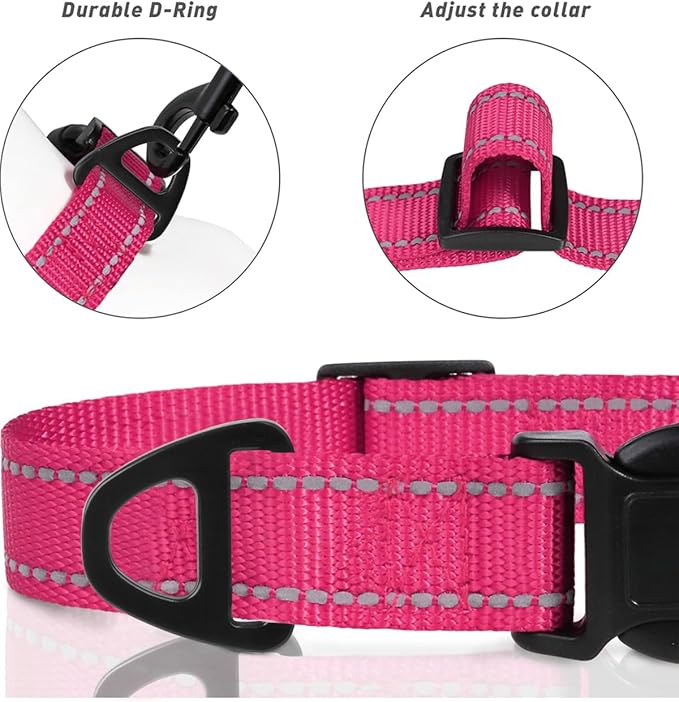 TagME Small Dog Collars, Adjustable Reflective Nylon Pet Collar - Image 3