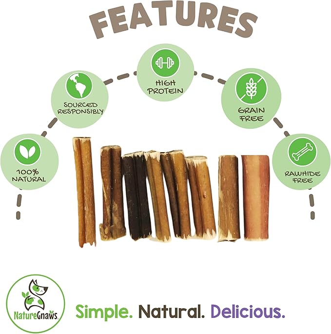 Nature Gnaws Bully Stick Bites for Small Dogs 2-4" - Image 2