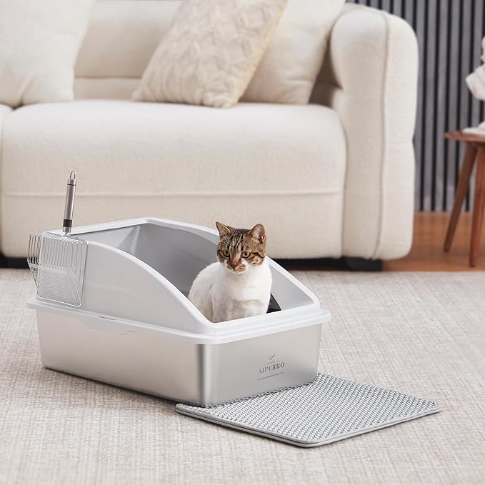 Stainless Steel Litter Box | XL Enclosed Cat Litter Boxes - Image 7