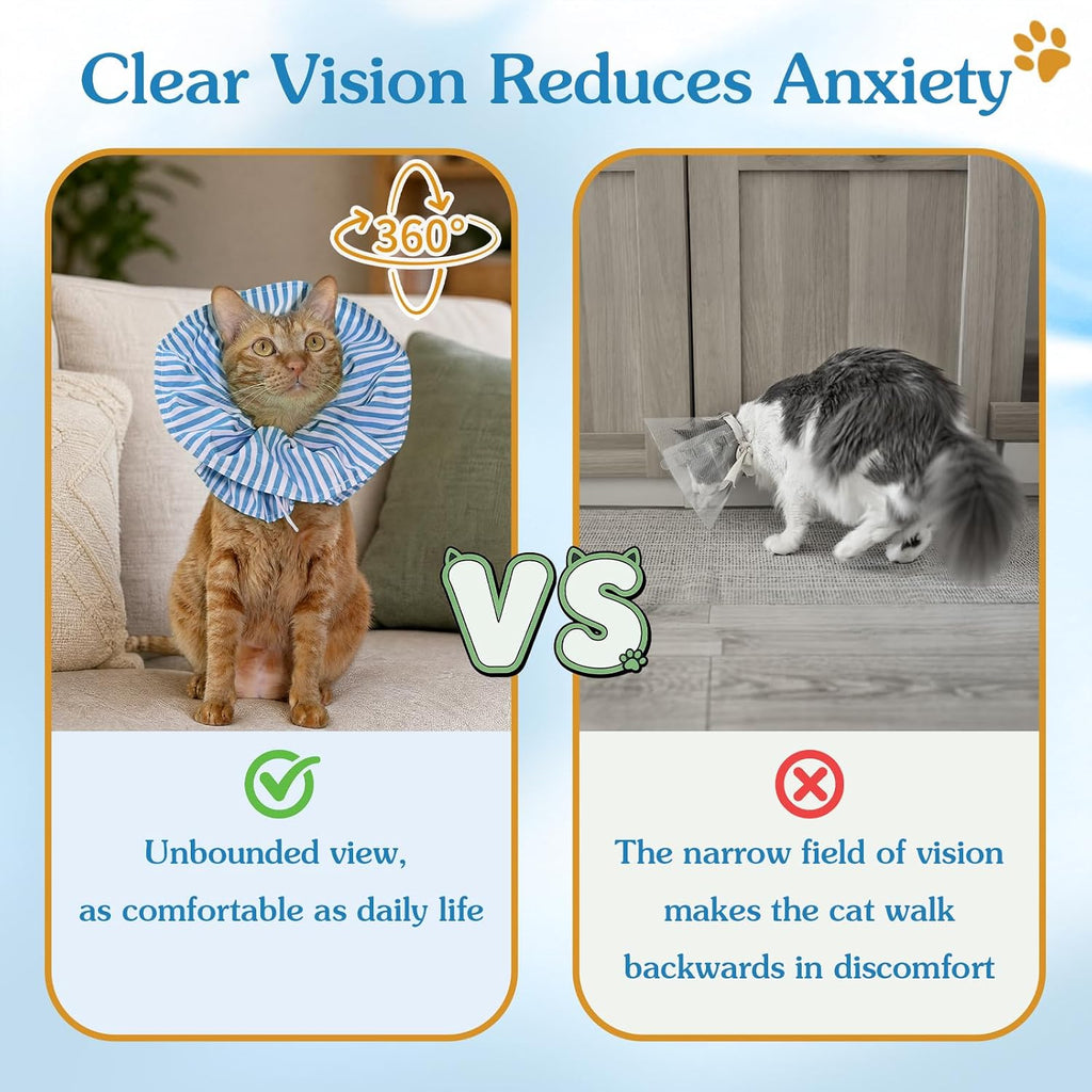 Cat Cone Collar Soft Recovery Collar Adjustable Surgery Cone for Kittens