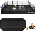AKEfit Guinea Pig Cage Liner Tarp Bottom Waterproof and Washable for Rabbits, Bunny, Chinchesillas, Hedgehog, Ferrets and Hamsters, 48 "L x 24 "W x 4 "H-Black
