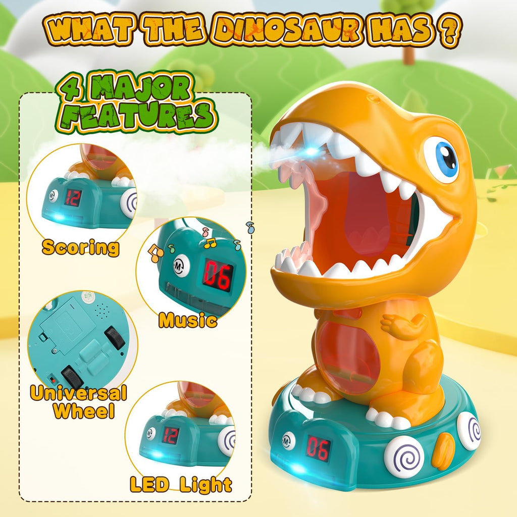 EagleStone Remote Control Dinosaur Shooting Toys with Spray and Auto Score