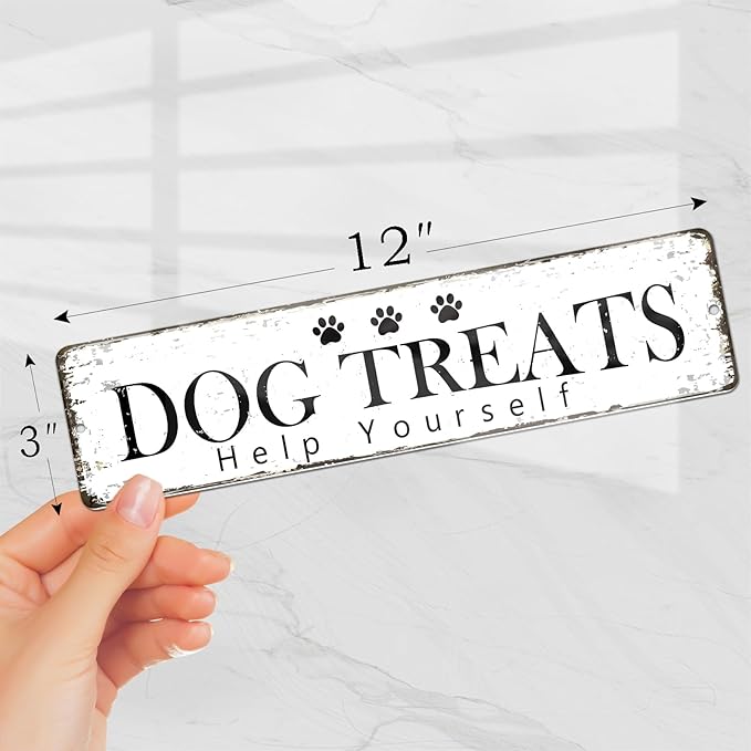 12x3 Inch Dog Treats Sign PC Signage Decor - Image 2