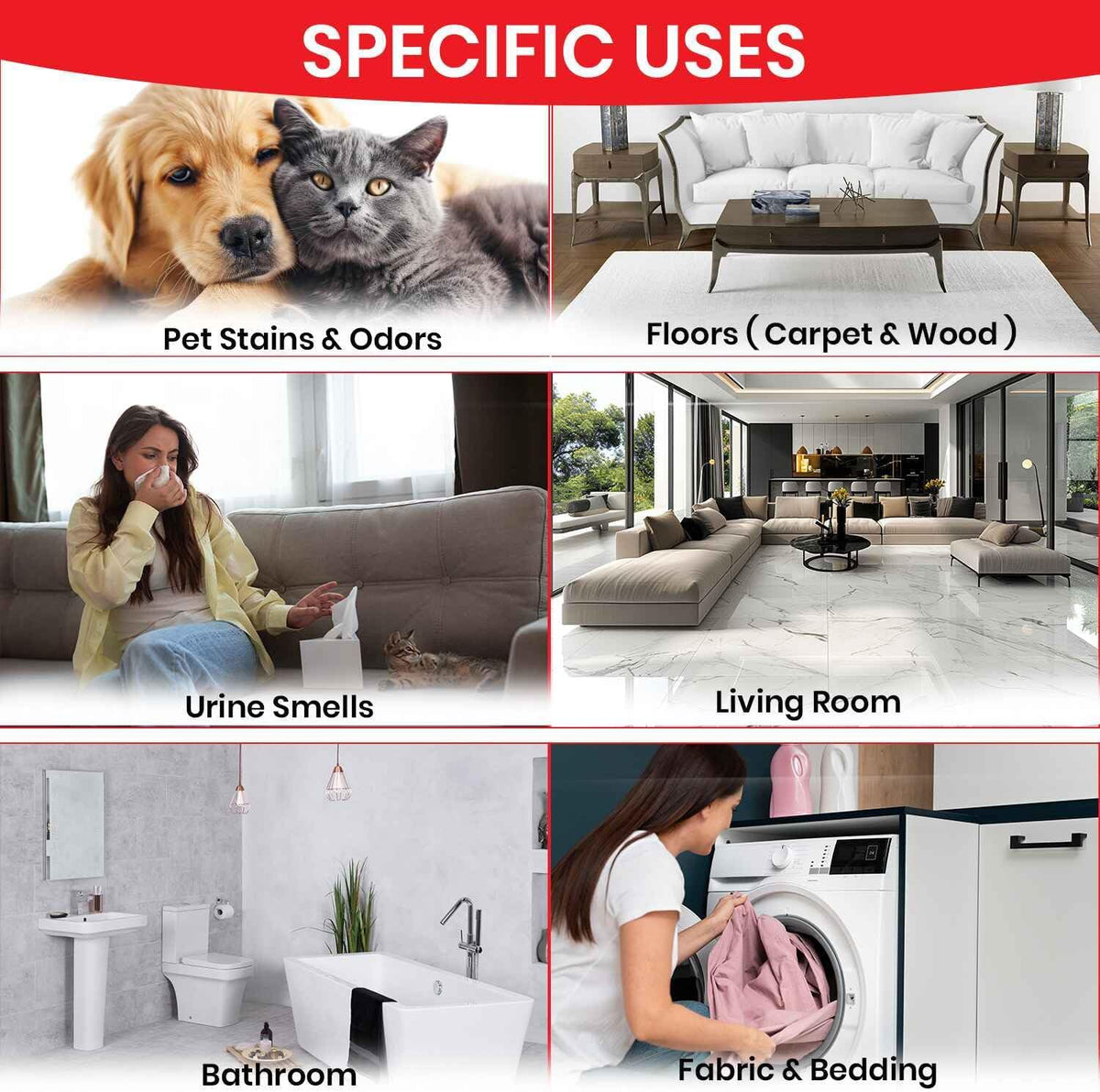 ZORBX Pet Urine Stain and Odor Remover Spray - Dog/Cat Urine Enzyme Odor Destroyer - Perfect Solution for Unpleasant Urine Odor and Stain Remover - Hardwood Floors & Carpet Cleaner (24 Oz + 128 Oz)
