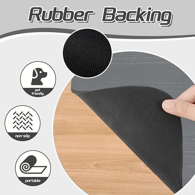 Le courant Dog Cat Feeding Mat, Rapid Absorbent Pet Mat, Bone Shaped Placemat - Image 3