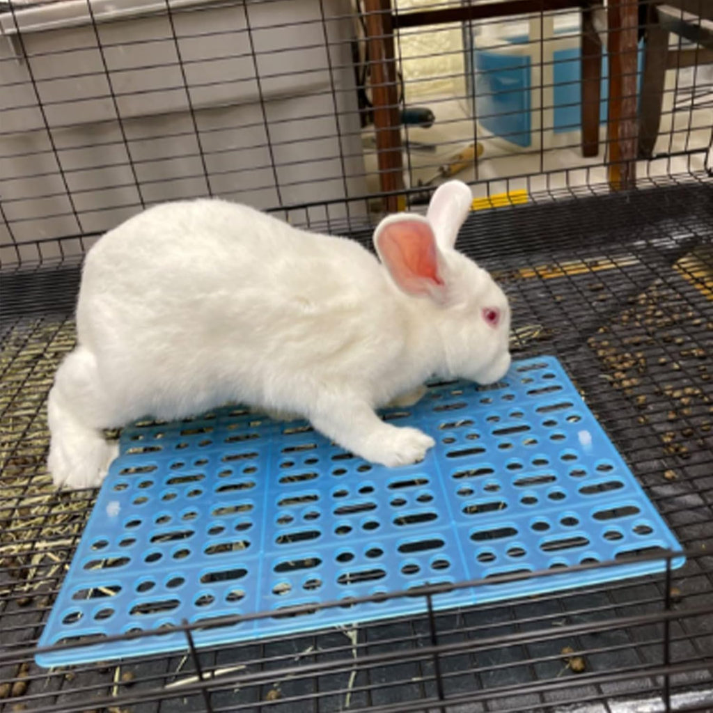 Hamiledyi 4 Pack Rabbit Cage Mats Plastic Resting Mat for Guinea Pig