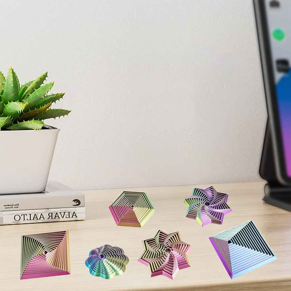 Easter Basket Stuffers 4 Packs Expanded Sensory Fidget Star,Fractal Fidget Hexagon,Hexagon Fidget Toy for Relax,Hexagonal Fidget Toy Stress Relief Pocket Toy Easter Gifts
