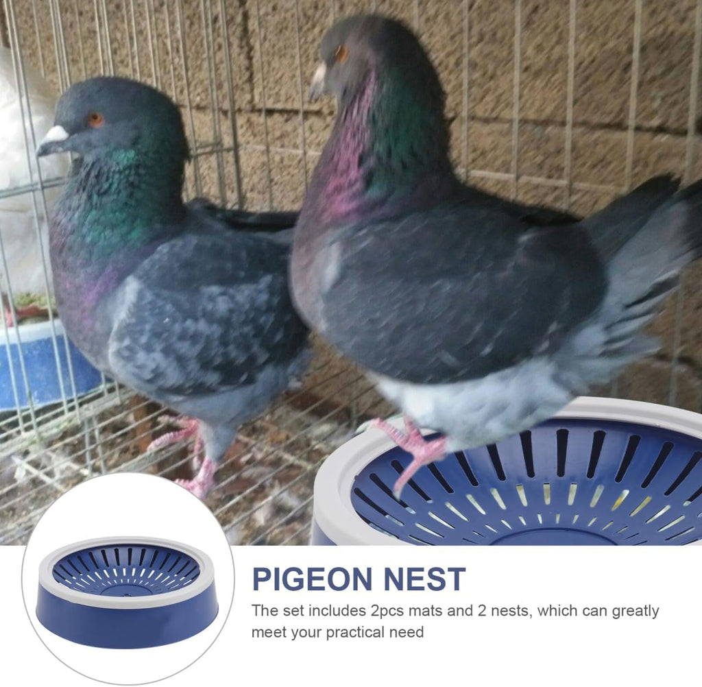 UKCOCO Pigeon Egg Nest Plastic 8.66 X 8.66 X 2.36 in 5 Nests