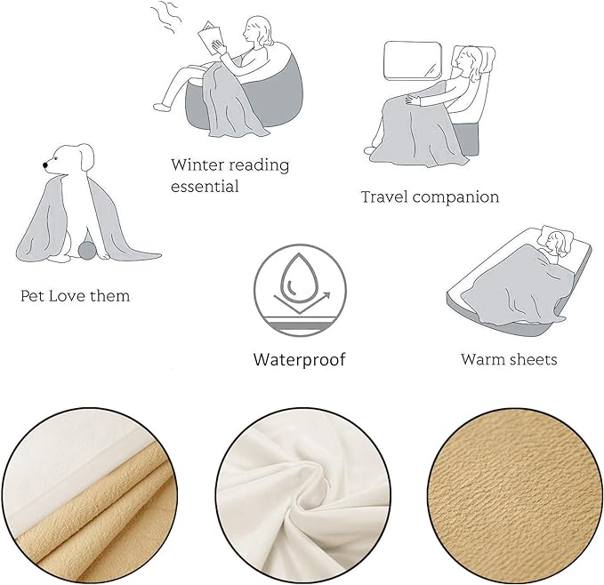 Ameritex Pet Bed Blanket Reversible 100% Waterproof Velvet Super Soft - Image 5