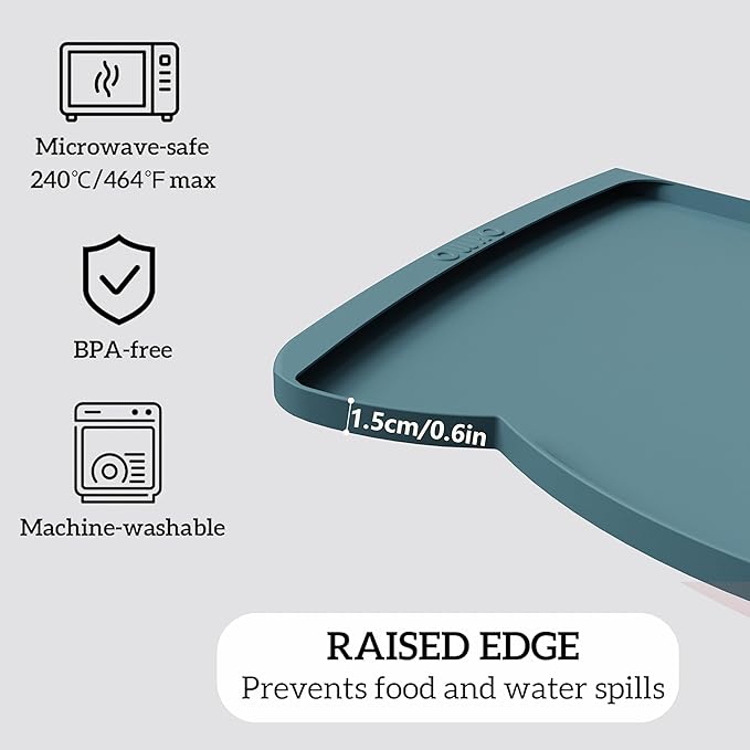 OHMO Dog Food Mat w/Residue Collection Pocket Silicone Pet Feeding Mat - Image 4