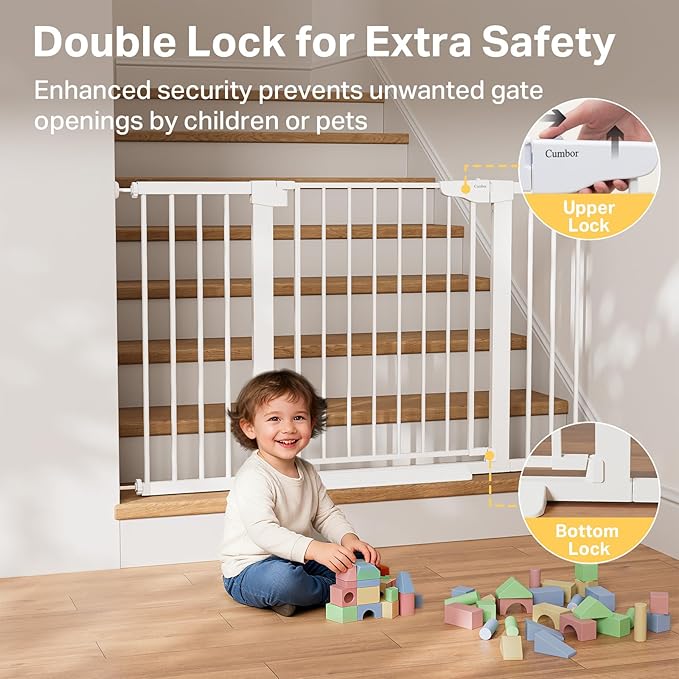 Cumbor 2 Pack 29.7"-51.5" Extra Wide Baby Gate - Image 4