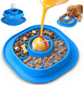 Slow Feeder Dog Licking Bowl with Rolling Ball, Lick Toy, Anti Boredom Toys