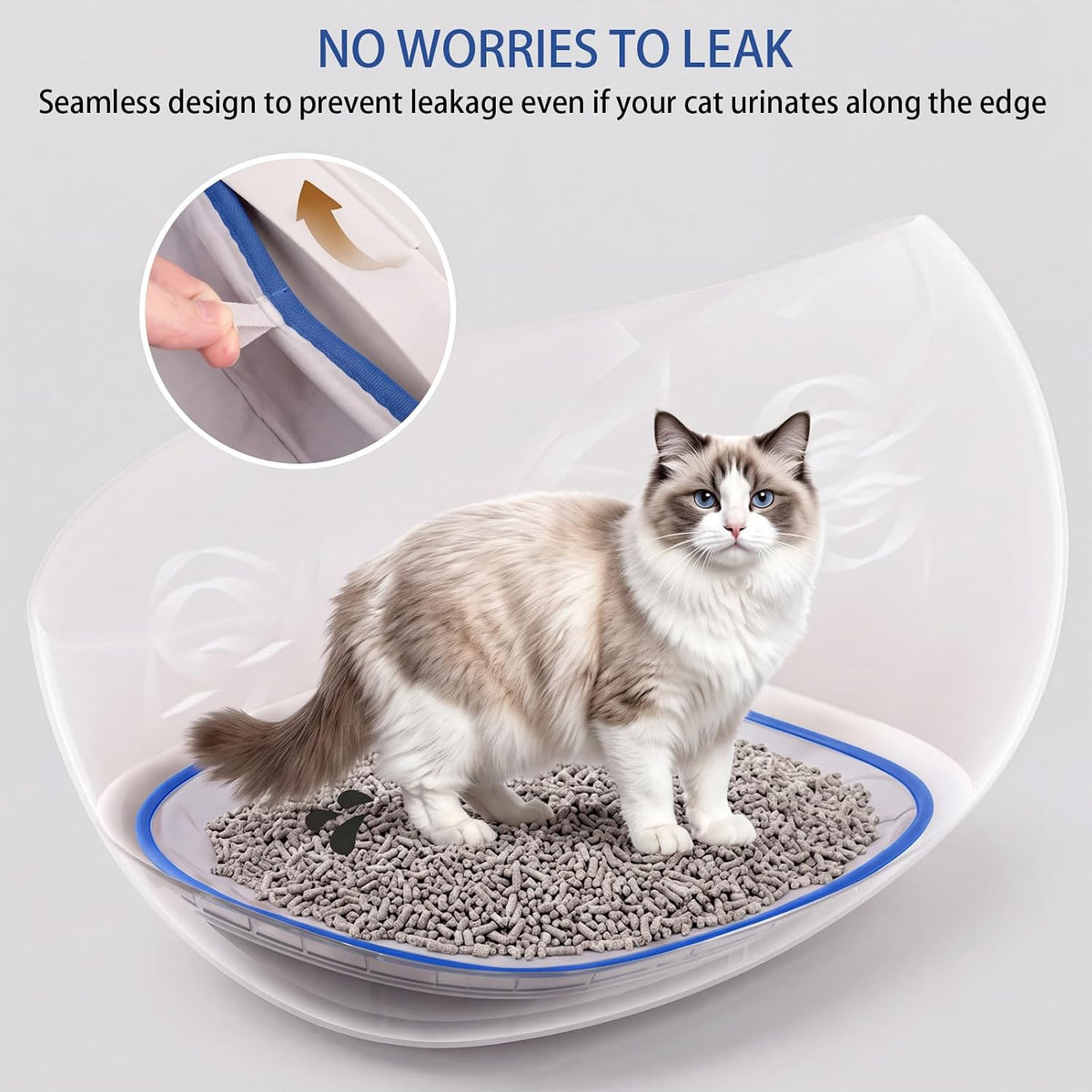2-Pack Waterproof Pads for PARUUNTYS Self-Cleaning Cat Litter Box
