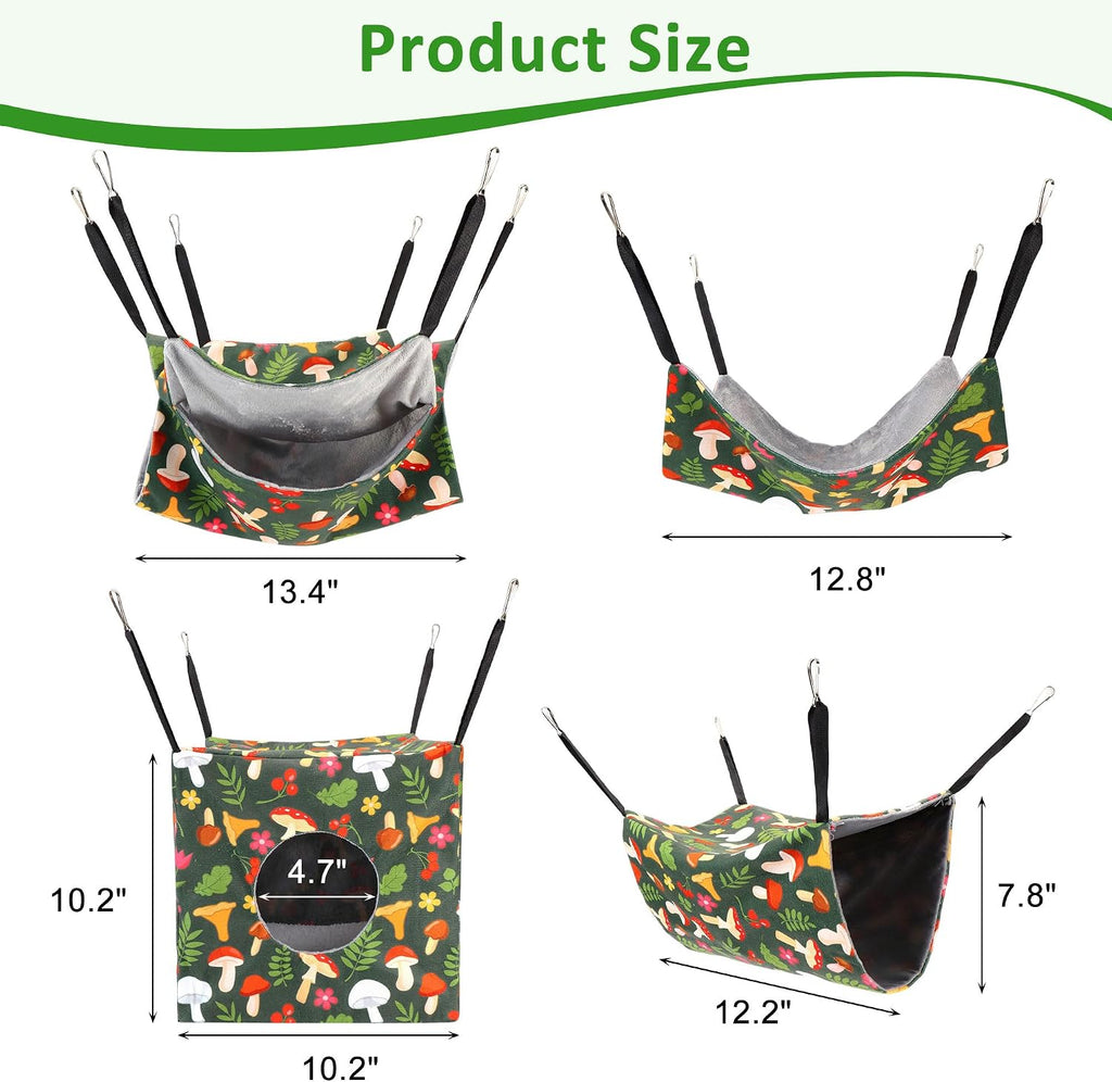 4 Pack Ferret Hammock Set for Cage Comfort Rat Bedding Accessories