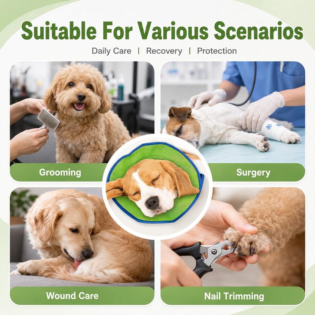 Soft Dog Cone Recovery Collars & Cones After Surgery for Large Dogs