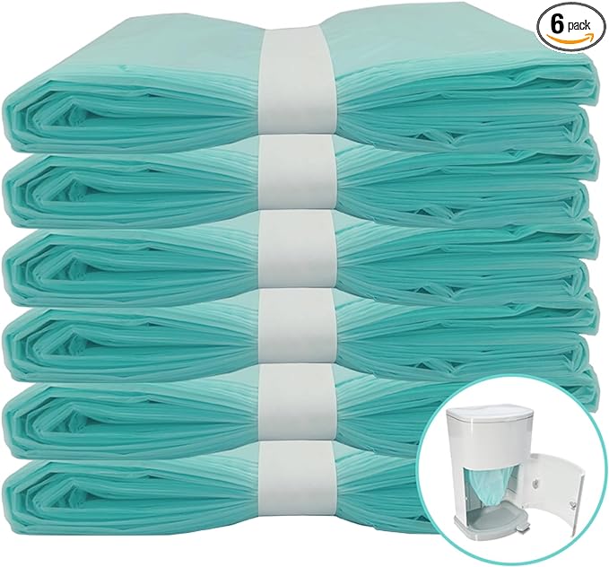 6 Pack Adult Diaper Disposal Liner Refills Compatible by RUNDE