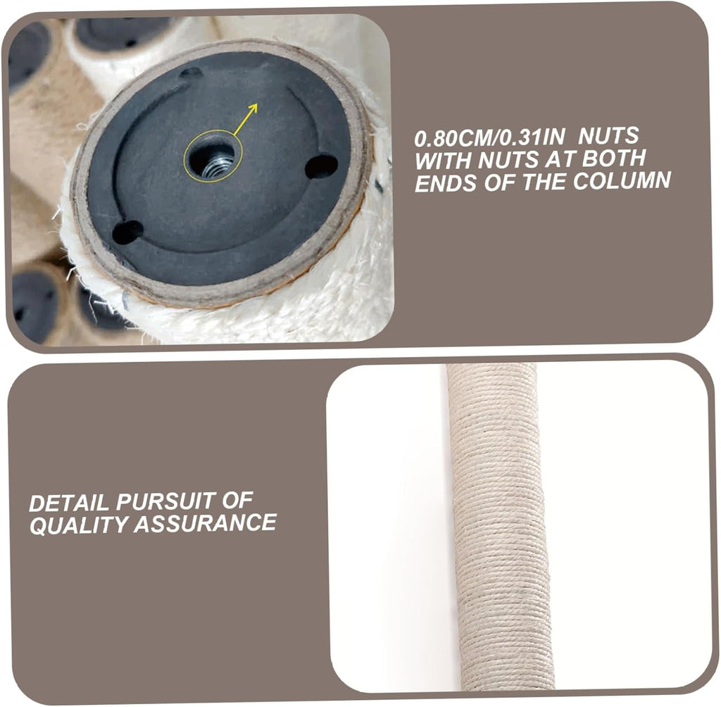 Cat Scratching Post Replacement Pole, 20 Inch Cat Tree Replacement Post, Natural Sisal Tree Parts
