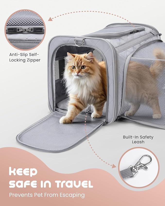 MIDOG Cat Carrier Soft for Small to Medium-Sized Cats, TSA Airline Approved - Image 4