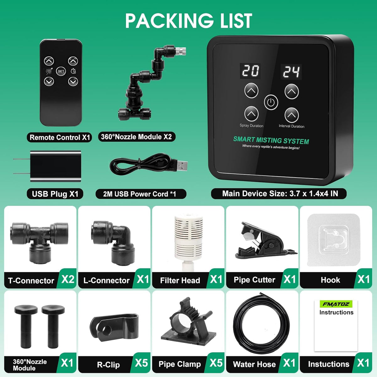 Reptile Mister Humidifier Reptile Mister System with Timer Auto
