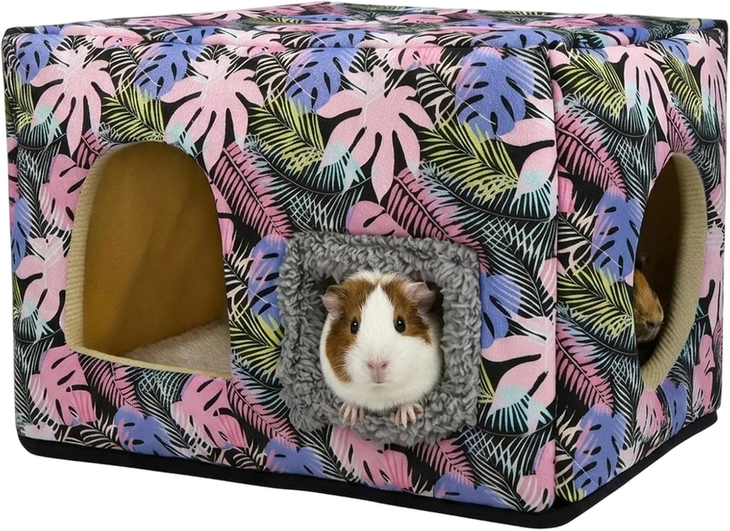 Guinea Pig Hideout, Washable Guinea Pig House, Pink Floral