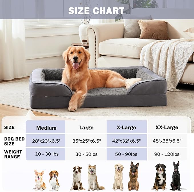 INVENHO Orthopedic Dog Bed Medium Size Dog, Waterproof Egg-Crate Foam Couch - Image 7