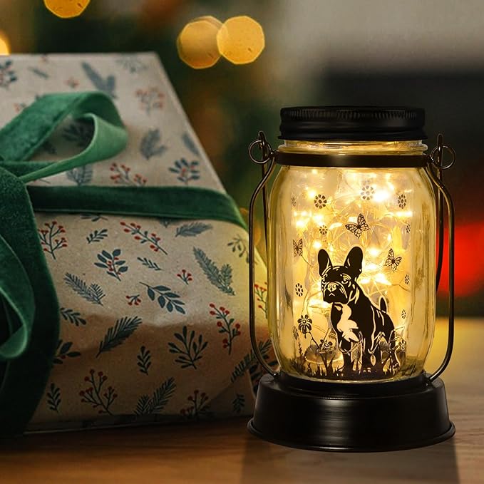 French Bulldog Frenchie Gifts for Women/Men French Bulldog Solar Lanterns Dog - Image 6