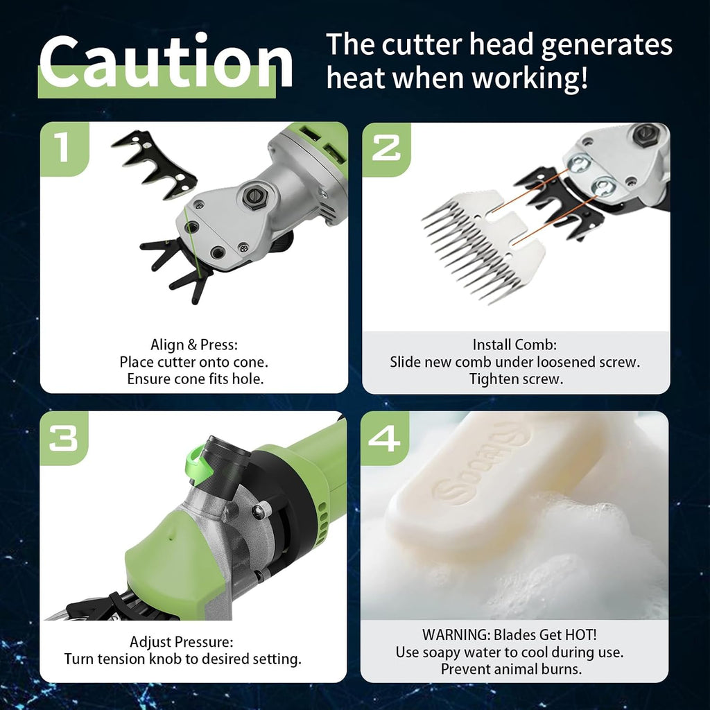 1200W Sheep Shears Clippers, Sheep Shears for Dogs, Heavy Duty