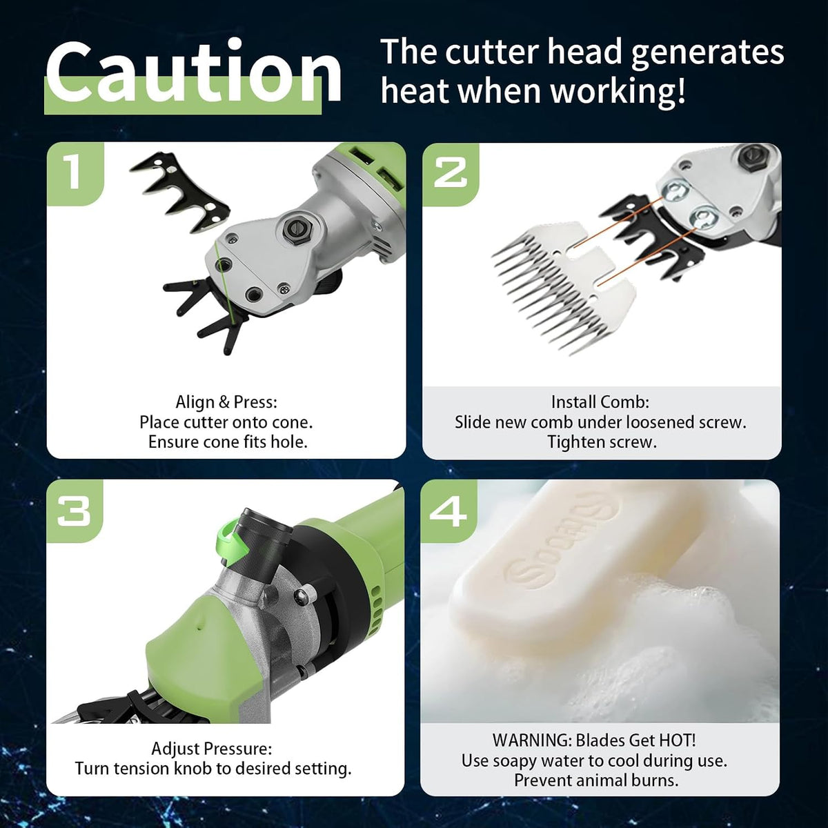 1200W Sheep Shears Clippers, Sheep Shears for Dogs, Heavy Duty