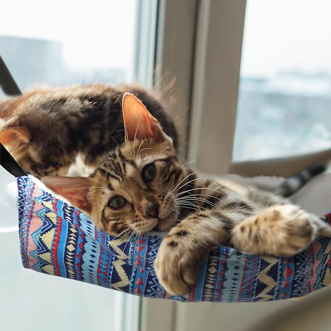 Jetec 2 Pack Cat Hammock for Cage, Catio Accessories Reversible Soft Cats Bed - Image 2