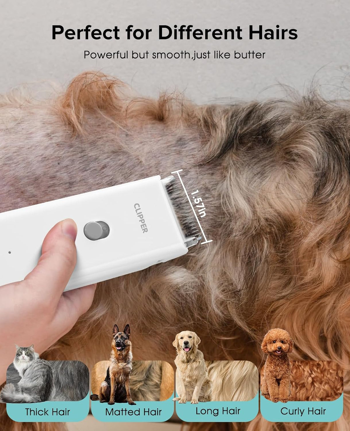 Pet Grooming Clippers Low Noise Waterproof Dog Cat Hair Trimmer