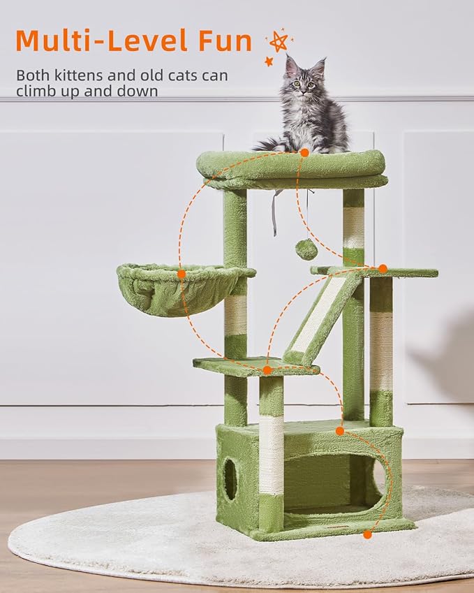 Taoqimiao Cat Tree, 38.5-Inch Cat Tower - Image 8