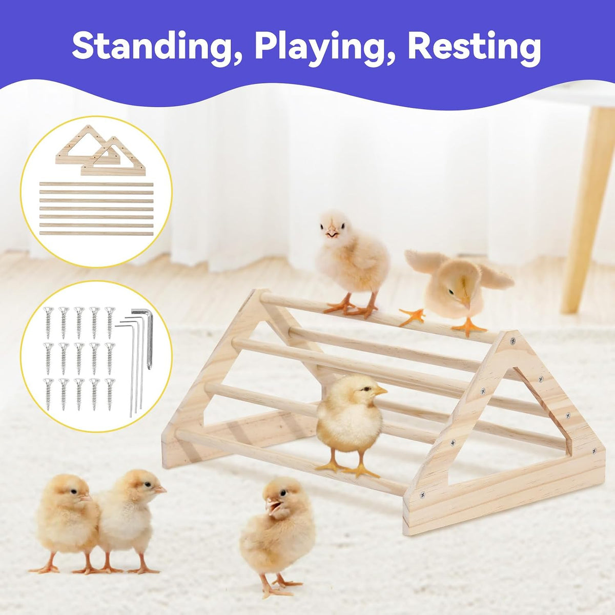 Pawaboo Chick Brooder Box for Chick Starter Kit, Red+Black
