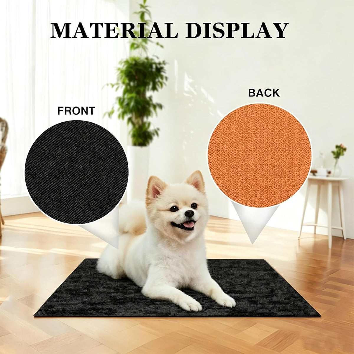 Mat for Under Dog Crate Washable Dog Crate Mat Pet Mats for Floor Waterproof Dog Mat Non-Slip Pads for Kennel Training Protect Floors (47" x 24" x 0.22")