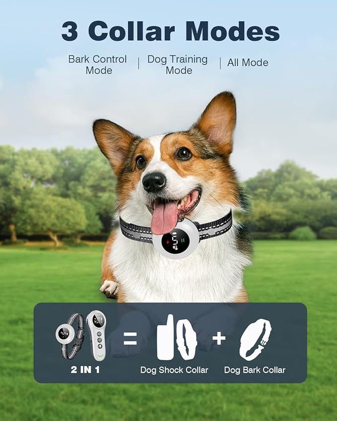 2-in-1 Dog Shock Collar & Dog Bark Collar - Image 2