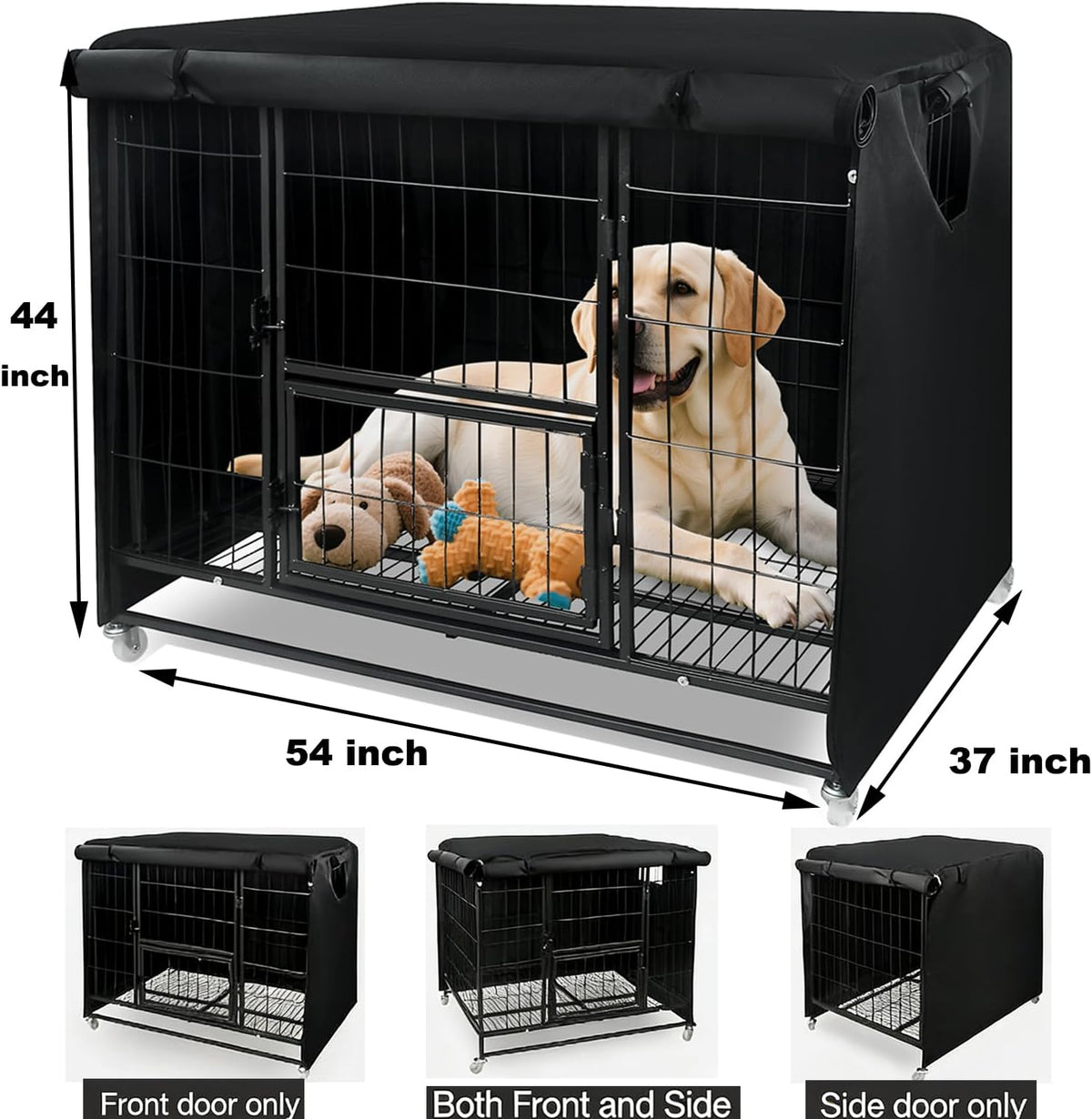 54 Inch Heavy Duty Dog Crate Cover for Dog Cages 900D Oxford (Cover Only)
