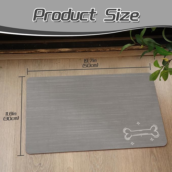 Le courant Dog Cat Feeding Mat, Water Absorbent, Non Slip Placemat - Image 5