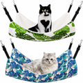 Jetec 2 Pack Cat Hammock for Cage, Monstera Leaf, L