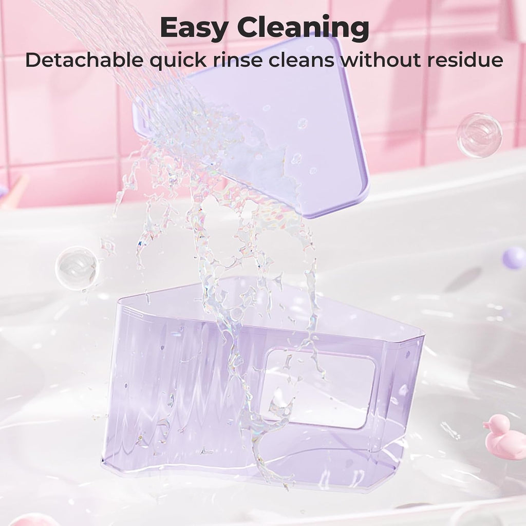 mini&moe Hamster Sand Bath Container - Small Animal Bathroom Shower Room Large Space Corner Digging Box with Cleaning Scoop Rat Dust Bath House for Guinea Pig, Hedgehog, Gerbil