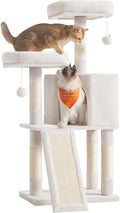 Feandrea Cat Tree, 45.3-Inch Cat Tower, Plush Condo by FeandreabySONGMICSHOME