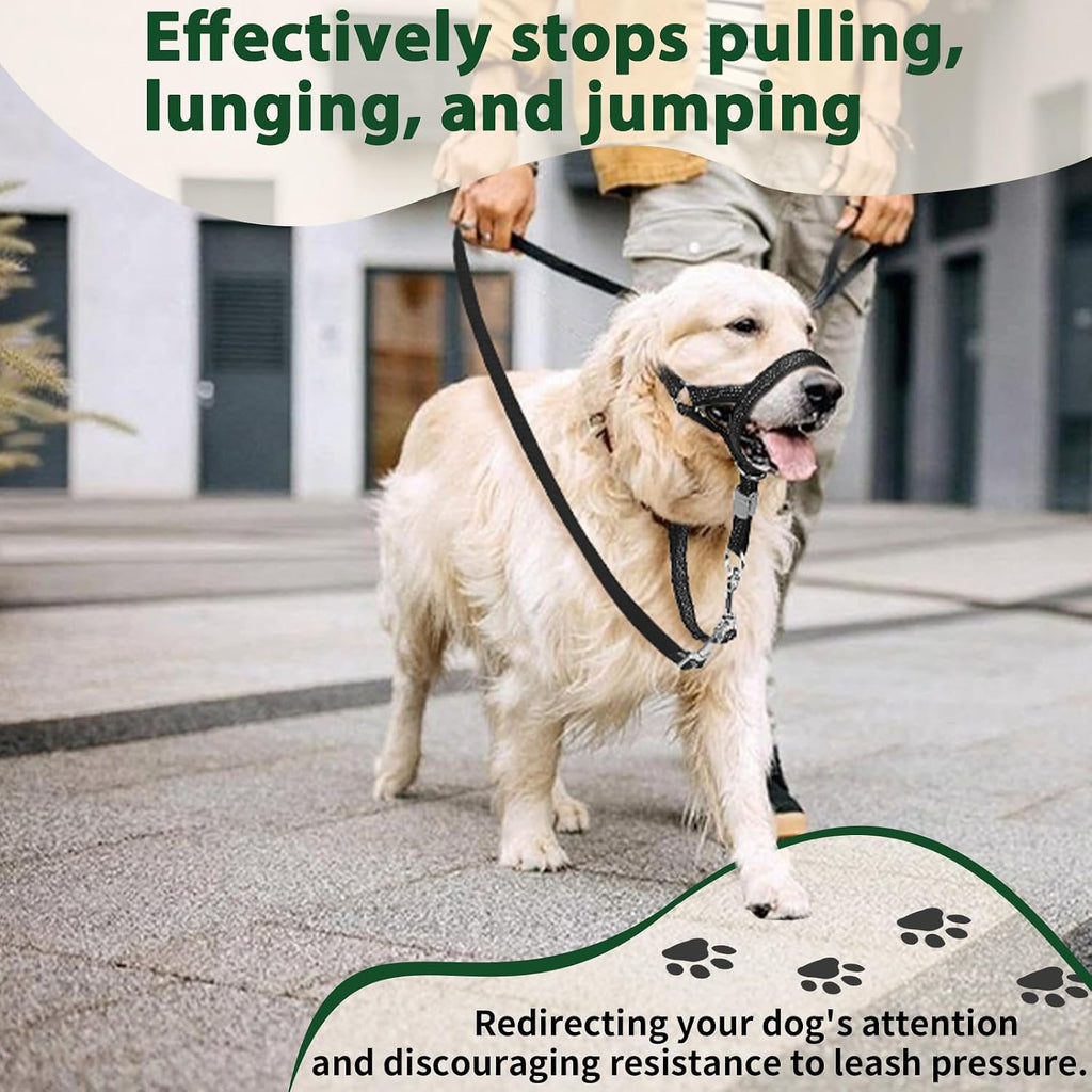 BARKLESS No Pull Head Collar for Medium Large Dogs, Sturdy Head Halter