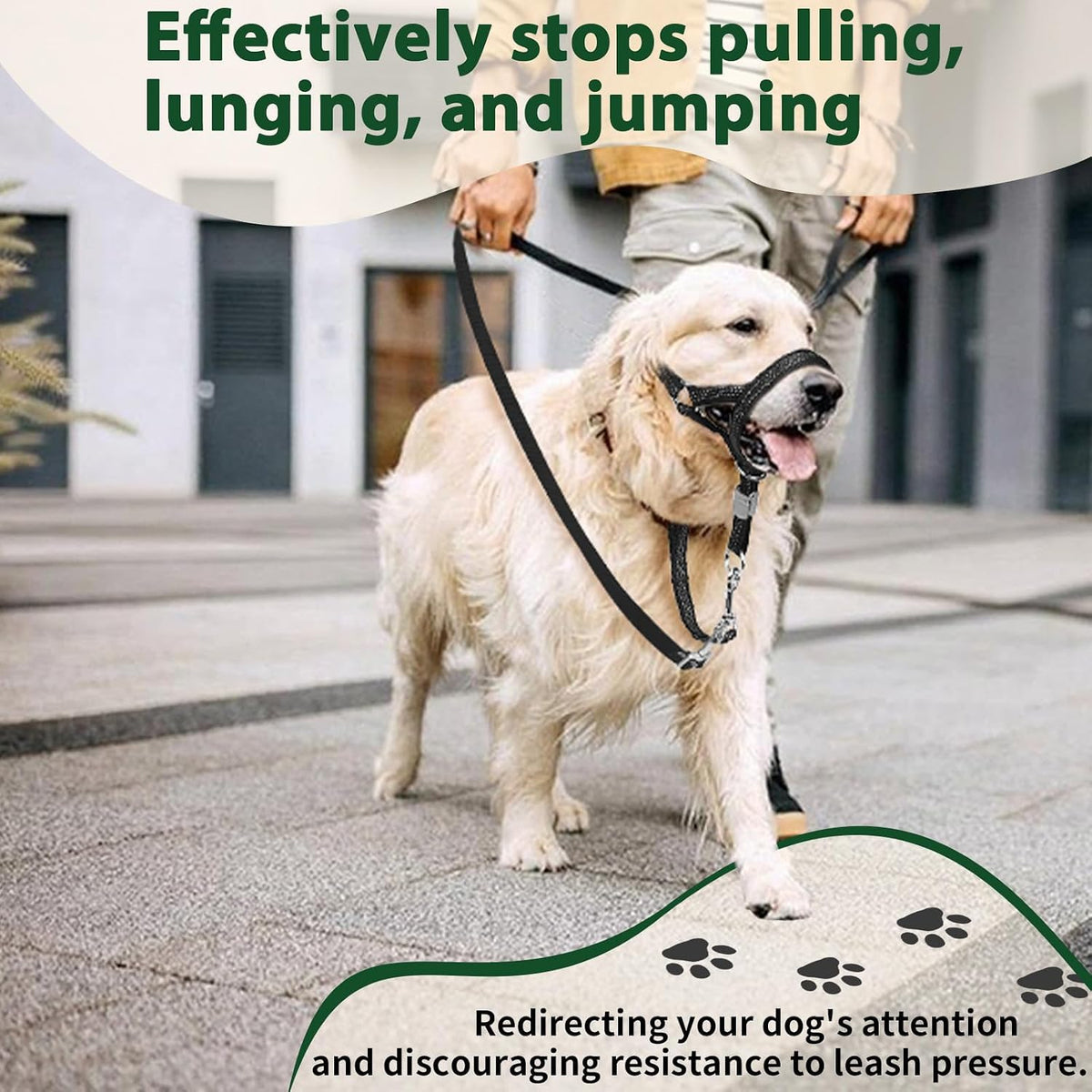 BARKLESS No Pull Head Collar for Medium Large Dogs, Sturdy Head Halter