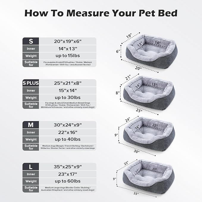 INVENHO Large Dog Beds Large Sized, Washable Orthopedic Warming Soft Sleeping - Image 5