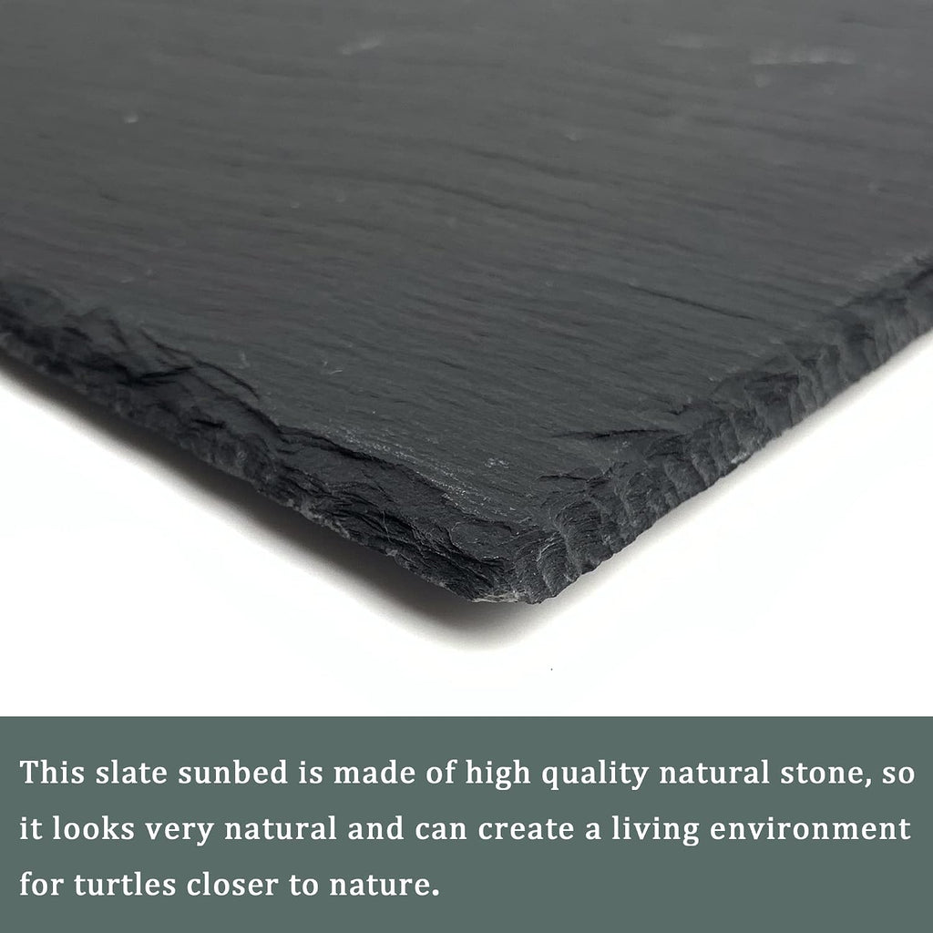 SHIGATSU 7.8"x11.8" Slate Reptile Basking Platform for Turtle Lizard