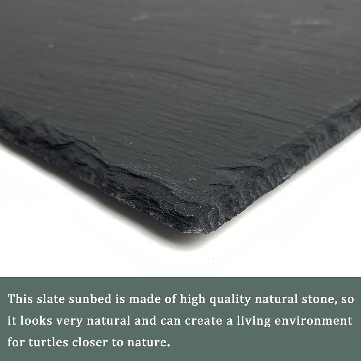 SHIGATSU 7.8"x11.8" Slate Reptile Basking Platform for Turtle Lizard
