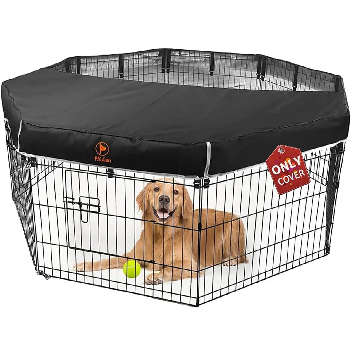 PJYuCien Playpen Top Cover for 24'' Width 8 Panel Pen, Black